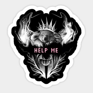 HELP ME !  Koala, Nature, Australia, Nature,  Animal, Wildlife,T-Shirts, Blackandwhite, Sticker